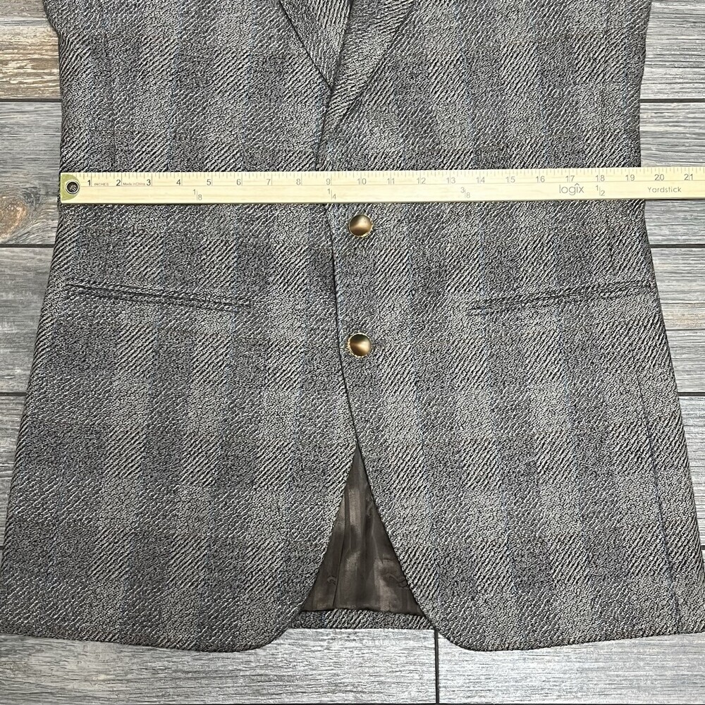 VTG 80's LeBaron Tweed Blazer 40X 40R Union Made USA Herringbone Ivy Sport Coat - Picture 13 of 16